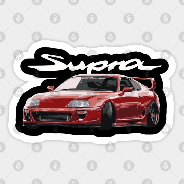 toyota supra Sticker by cowtown_cowboy